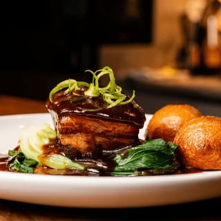 Chinese Broccoli with Crispy Pork Belly