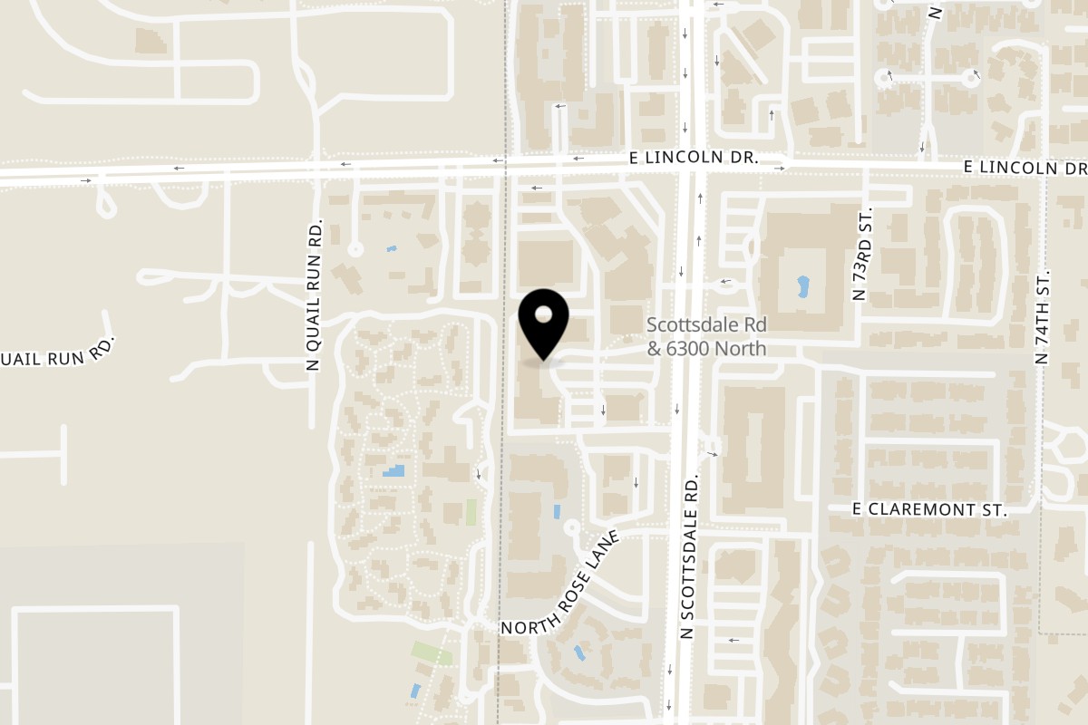 Map showing the location of Chada Asian Fusion 2 Scottsdale on 6204 N Scottsdale Rd in Paradise Valley